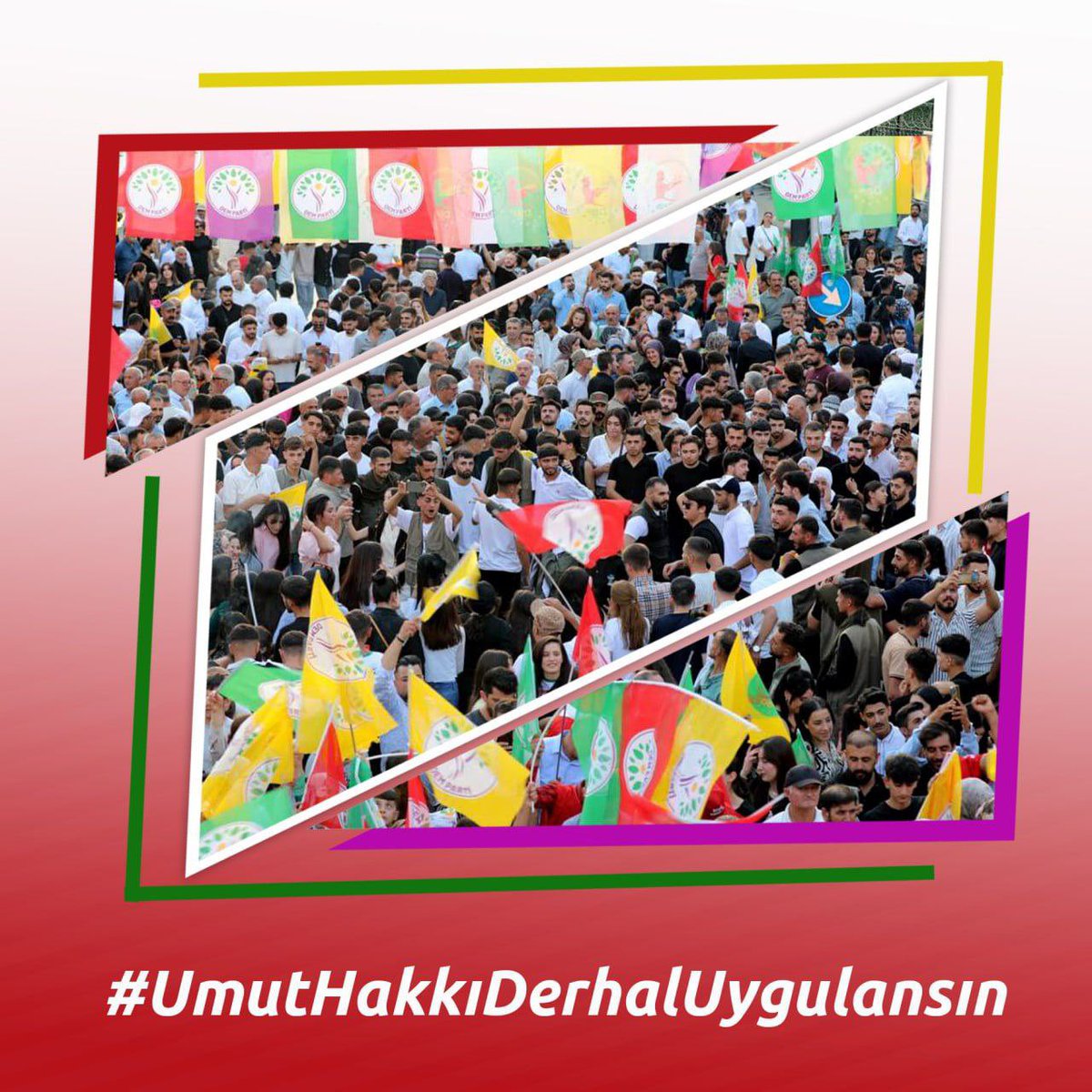 Bu topraklarda halklar ve inançlar üzerindeki inkar, imha ve asimilasyon politikaları tarihe gömülmeli yerine, eşitlik, adalet, özgürlük ve dayanışma zihni, bilinci, iradesi inşa edilmelidir. 
#UmutHakkıDerhalUygulansın