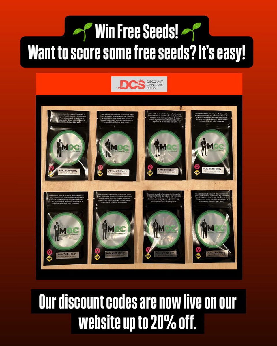 🌱 Win Free Seeds! 🌱
Want to score some free seeds? It’s easy!
1️⃣ Like this post
2️⃣ Tag a friend who would love to grow
3️⃣ Share this post in your story
💥 Don’t forget — our promo codes are live for extra savings while you shop!
⏰ Hurry, competition ends Sunday!