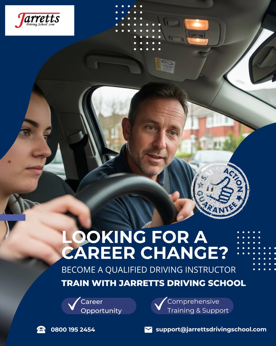 JarrettsDriving's tweet image. Seize the moment and start a new career with Jarretts Driving School - Experts in driving instructor training! 

#DrivingInstructorTraining
#aditraining
#pditraining