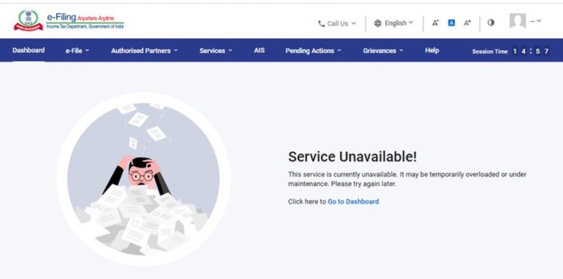 kushagr21931523's tweet photo. #INCOMETAXPORTAL Requesting an extension of the income tax filing due date as the government portal has been facing persistent technical issues. Taxpayers are unable to file returns despite repeated attempts.Kindly consider an extension
#ITRDeadline @IncomeTaxIndia
#itrextension https://t.co/ksHI107cN2