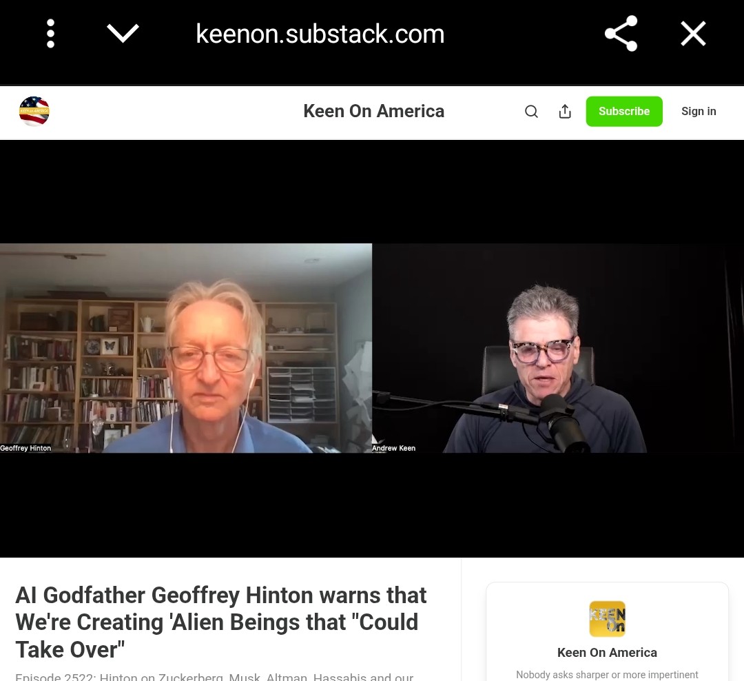 RCoding26368's tweet image. The rapid development of AI may pose a threat to humanity and requires urgent control and regulation
keenon.substack.com/p/ai-godfather…