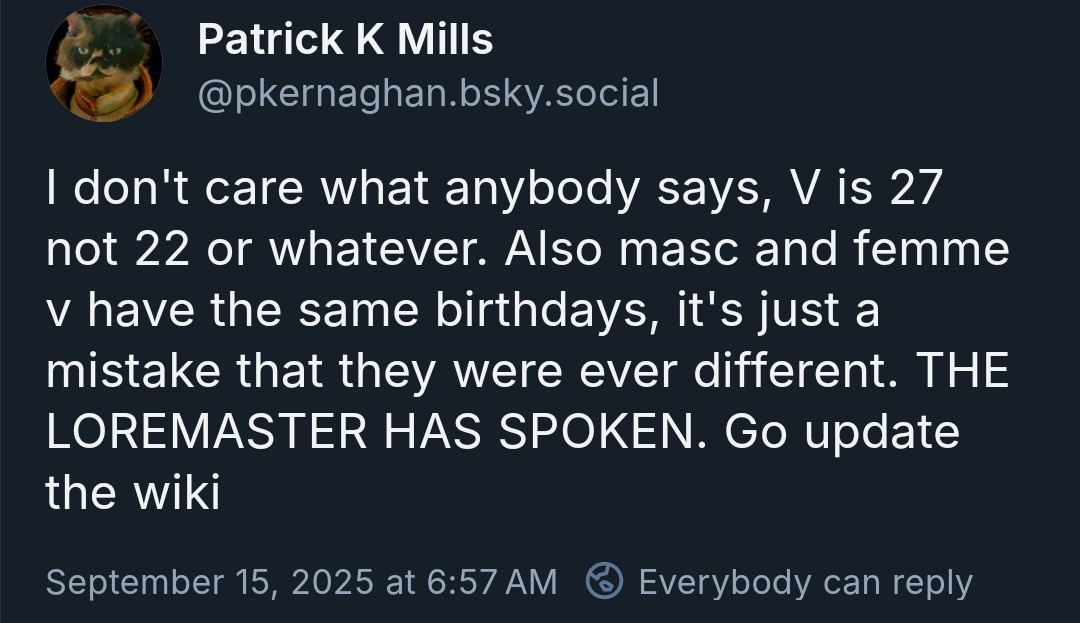 V is 27, not 22! #Cyberpunk2077