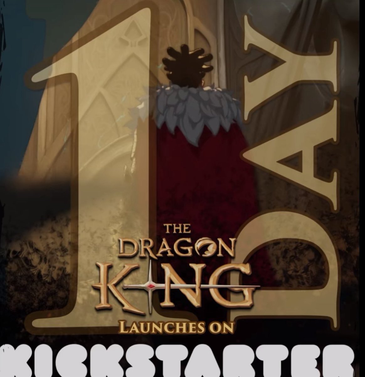 Queda 1 día para tener el primer vistazo de #TheDragonKing y el lanzamiento de su Kickstarter 🔥🐉