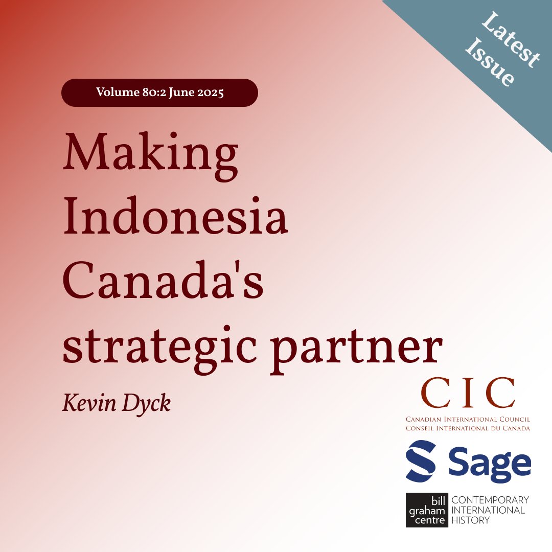 Intl_Journal's tweet image. From CEPA ratification to deeper ties, Kevin Dyck maps how Canada can strengthen its Indo-Pacific strategy with Indonesia. doi.org/10.1177/002070…