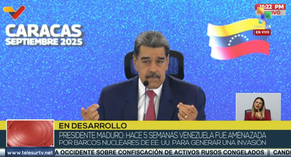 🇻🇪🇺🇸 | AHORA: Nicolás Maduro afirma que los incidentes recientes con EEUU son "agresión", no "tensión".