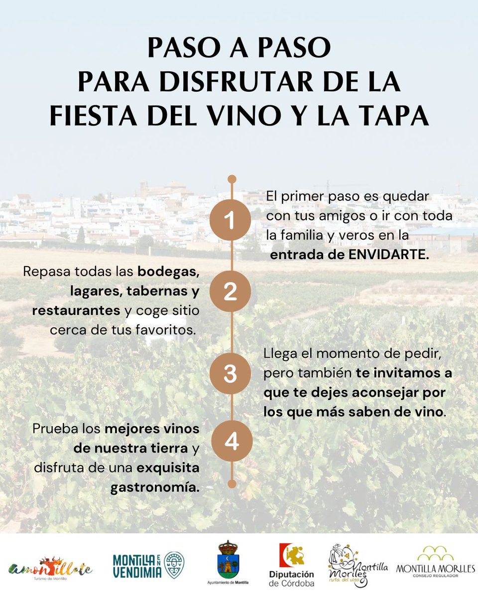 Arrancamos el lunes preparando los vinos que vamos a llevar este fin de semana a la 18 Fiesta del Vino y la Tapa que tendrá lugar en el complejo Envidarte.
Apunta los días 19, 20 y 21 de septiembre en tu calendario de eventos para pasártelo bien😉👇
montilla.es/fiesta-vino-y-…