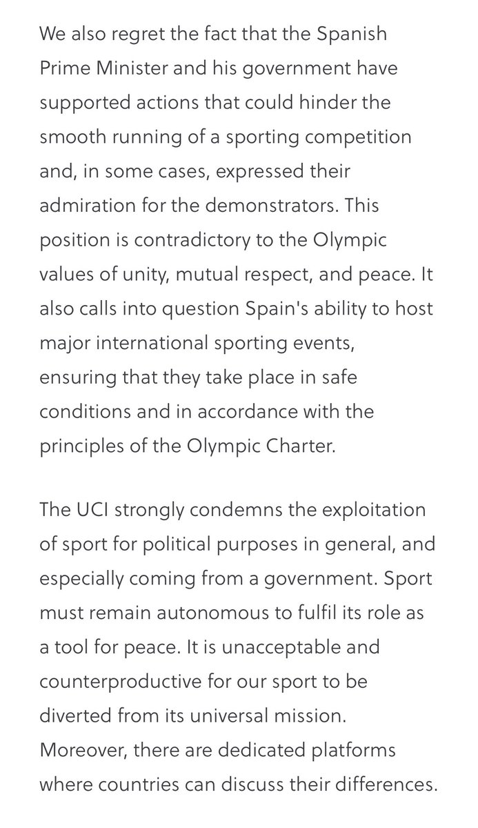 🚨💣Palazo de la UCI al gobierno de Sánchez. El desprestigio internacional de España es tremendo.