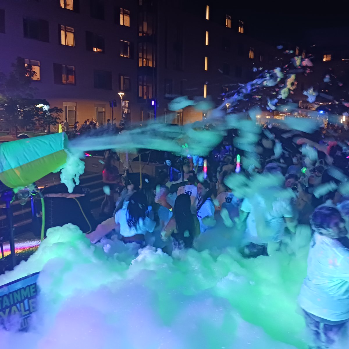 SalemState's tweet image. Students had an unforgettable time at last week’s Foam and Glow party, filled with music, lights, and nonstop energy.

#SSU #Studentlife