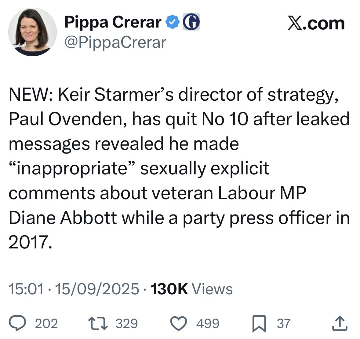 Keir Starmer said that he would “restore honesty and integrity to government”. Yet another giant slab of bullshit.