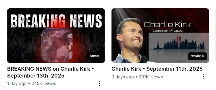 He gained 2k followers on rumble and more views trending during a lull on Saturday night with false breaking news.