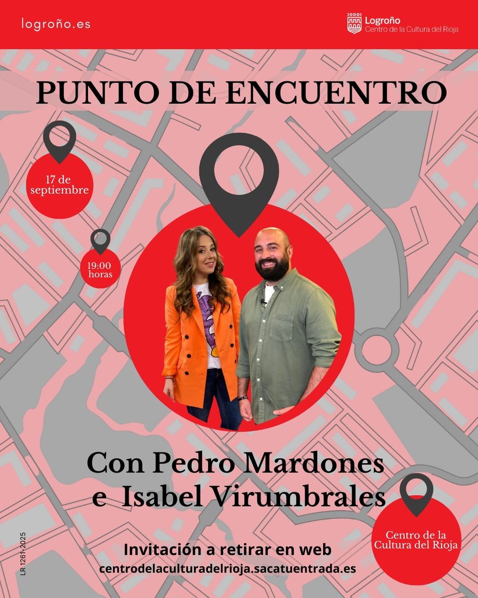 📰🍷 ¿Te has quedado sin invitaciones para Punto de Encuentro? Hoy a las 20:00 h. se ponen en marcha las últimas invitaciones a la charla con Pedro Mardones e Isabel Virumbrales
📆 17 de sept
🕖 19:00 h
🎟️ Invitaciones en ➡️…odelaculturadelrioja.sacatuentrada.es
Después, brindis con Rioja
