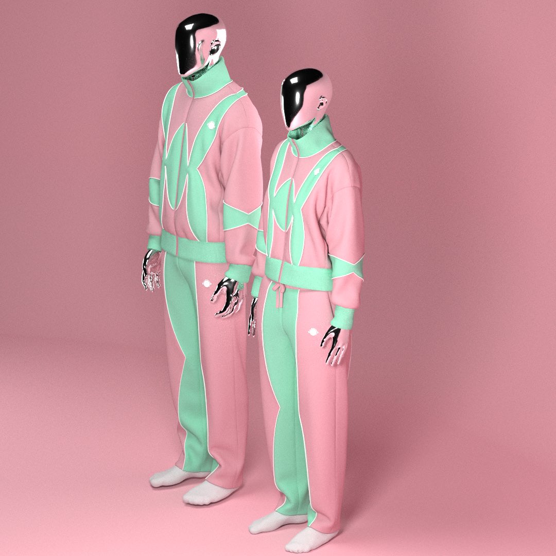 Tracksuit concept designed on Clo3d
