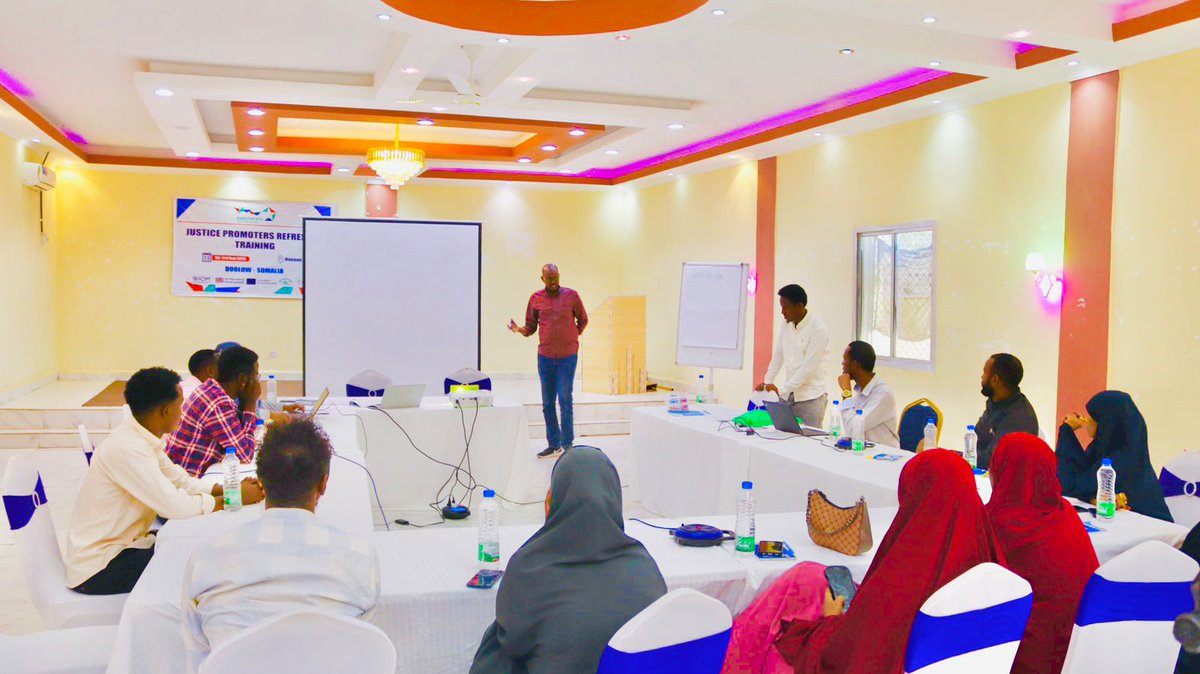 ADA SOMALIA (@activeindevaid) on Twitter photo Today in #Dolow, jointly with <a href="/EqualAccessIntl/">Equal Access International</a>, we concluded justice promoters training ensuring to equip the participants with communication skills, gather accurate information, and working effectively as a team.
<a href="/iom_somalia/">IOM Somalia</a> <a href="/UKinSomalia/">UK in Somalia🇬🇧🇸🇴</a> <a href="/EU_in_Somalia/">EU Delegation Somalia</a> <a href="/Nabadaynta/">Nabadaynta Soomaaliya</a> Today in #Dolow, jointly with <a href="/EqualAccessIntl/">Equal Access International</a>, we concluded justice promoters training ensuring to equip the participants with communication skills, gather accurate information, and working effectively as a team.
<a href="/iom_somalia/">IOM Somalia</a> <a href="/UKinSomalia/">UK in Somalia🇬🇧🇸🇴</a> <a href="/EU_in_Somalia/">EU Delegation Somalia</a> <a href="/Nabadaynta/">Nabadaynta Soomaaliya</a>