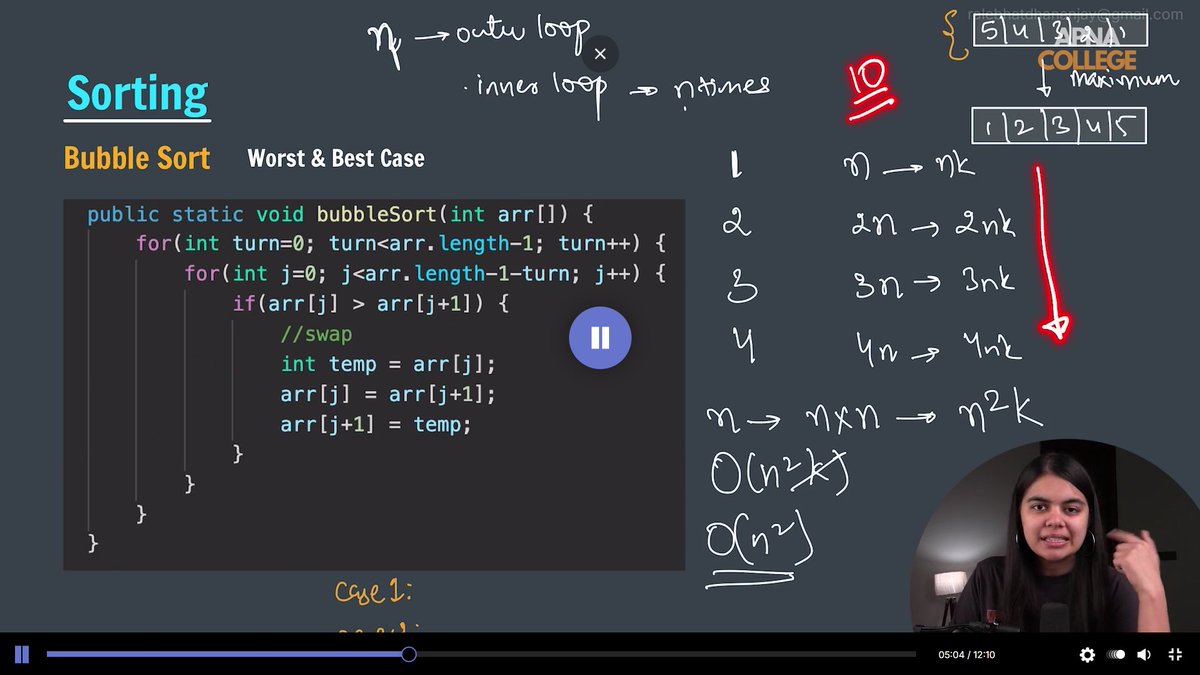 Dhananjay_R_26's tweet image. Day 46 of #CodeWithConsistency #DSA 
Understand the Time and Space complexity from @ApnacollegeX with @ShradhaKhapra_ mam and practiced approaches of finding it
- revised Strings and solve questions
#LearningJourney #Java #Learninpublic #Coding