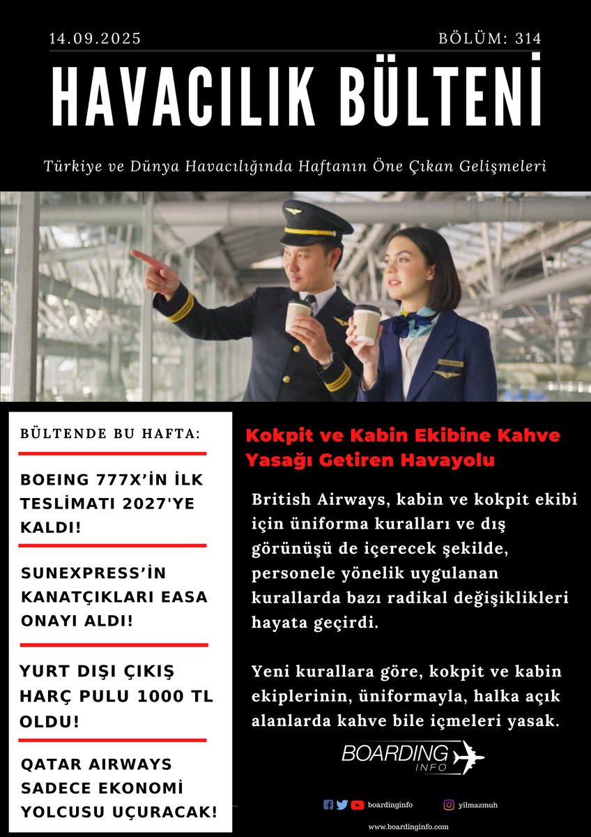 Türkiye ve dünya havacılığında geride bıraktığımız hafta, en çok hangi konular öne çıktı?

Merak edenler için, Boarding Info Havacılık Bülteni’nin 314’üncü bölümü yayında.

Bülteni izlemek için: youtu.be/AdWcyGQ8YZk