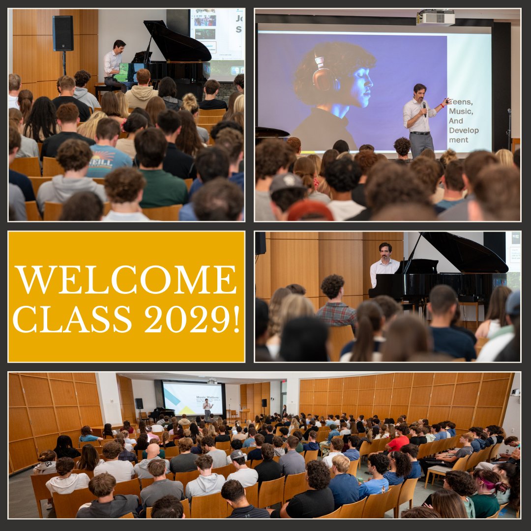 The Honors Program would like to give thanks to Professor Alex Perullo for the amazing presentation he gave called "Music Matters: How Music Shapes Our Ability to Think, Heal, and Feel" at the Class of 2029 Welcome Event.

WELCOME CLASS OF 2029!!!🎉