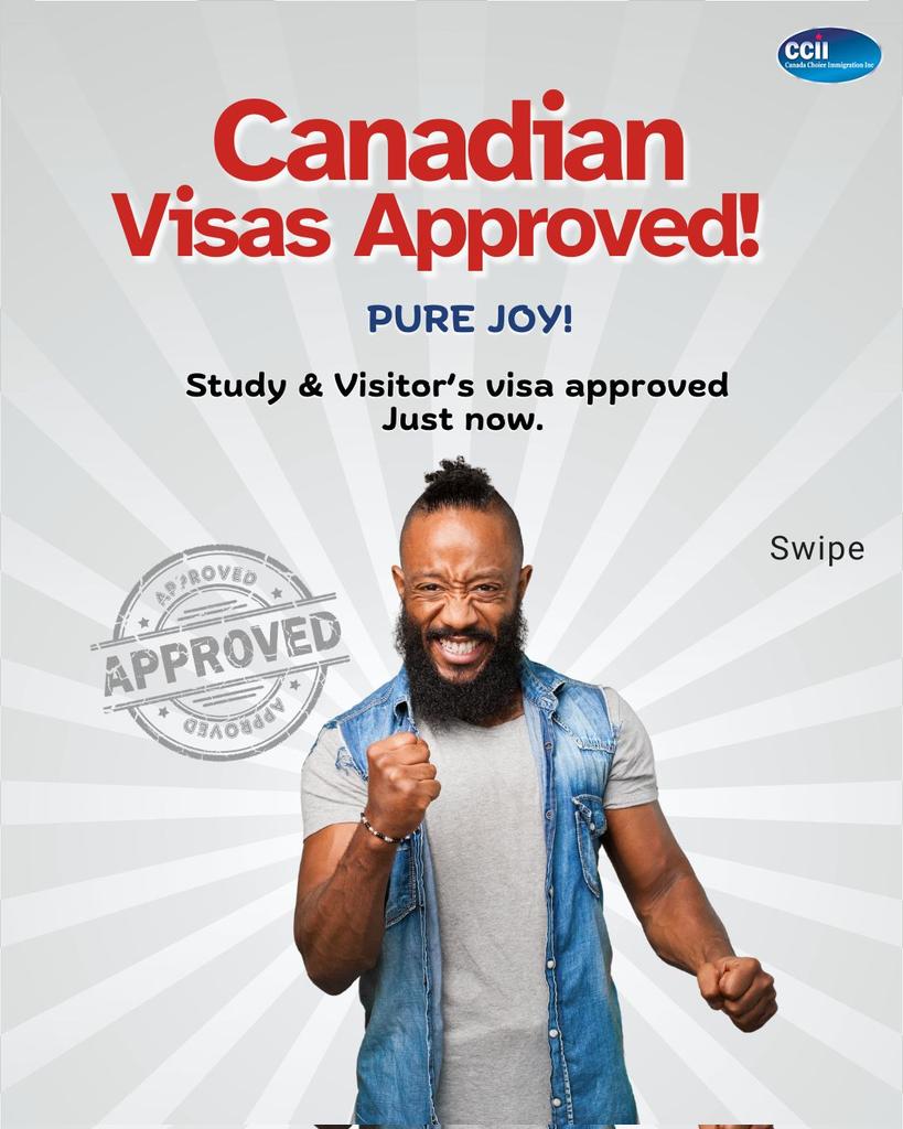 canadachoice1's tweet image. 📣📣JUST IN: Another Study and Visitor's visa approval💃🕺

Congratulations to our clients!!

Send us a DM let us help you.
.
.
.
#amazingdream #studyplan #studyvisa #canadachoiceimmgrationinc #visaapprovals #canadiandream #visitvisa