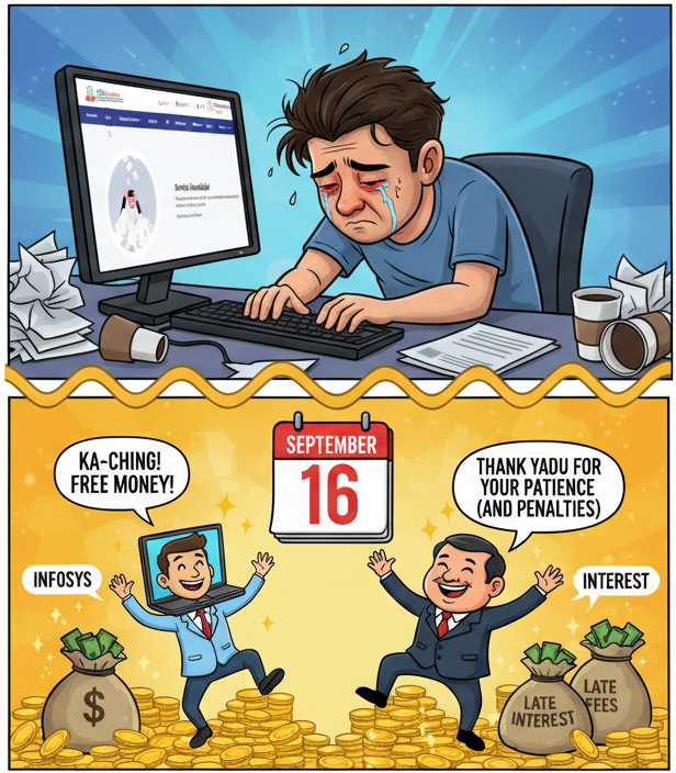 sharmacaco's tweet photo. #extendduedateimmediately #Extension_हक़_है_भीख_नहीं #extend_ITR_Due_Date
@IncomeTaxIndia
@aarchanay

@nsitharaman
@abhishekrajaram
@nsitharaman
@nsitharamanoffc https://t.co/Kn509xdAFe