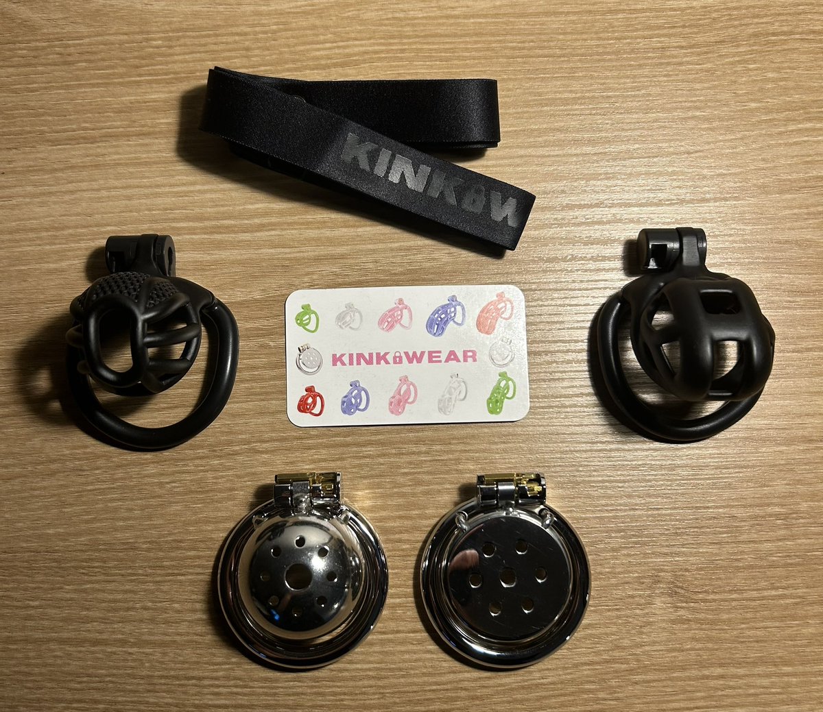 I’m so excited! 

My order from <a href="/kink_wear/">KINK🧡WEAR</a> arrived in time for Locktober 2025! 🥳

Now to decide which one to wear for the month… 🤔🔐