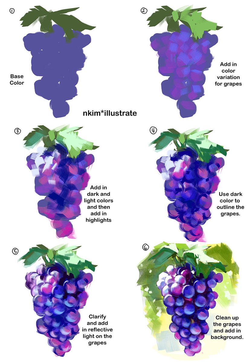 Painting Grapes Tutorial! 🍇