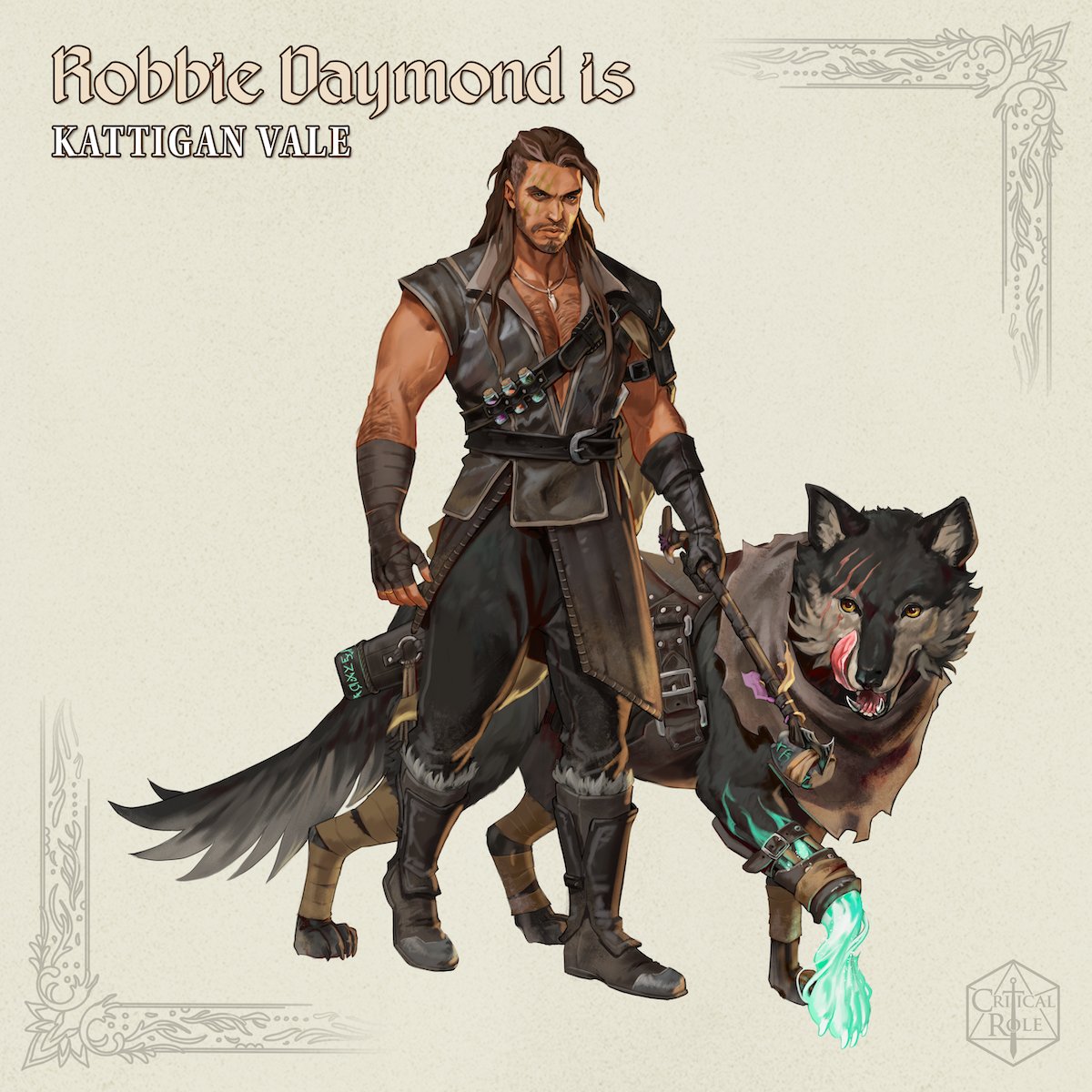 WHOSE LEGENDS WILL BE WRITTEN IN ARAMÁN? ⚔️ 🧭 🪶 👀

<a href="/robbiedaymond/">Robbie Daymond</a> is KATTIGAN VALE - #CriticalRole Campaign 4 begins this OCTOBER 2ND! 🐺

[ Artwork by <a href="/_solelle/">Loren 🎏 MOVED TO BSKY & IG</a>, with additional art and consultation by <a href="/agarthanguide/">Hannah</a> 🎨✨]