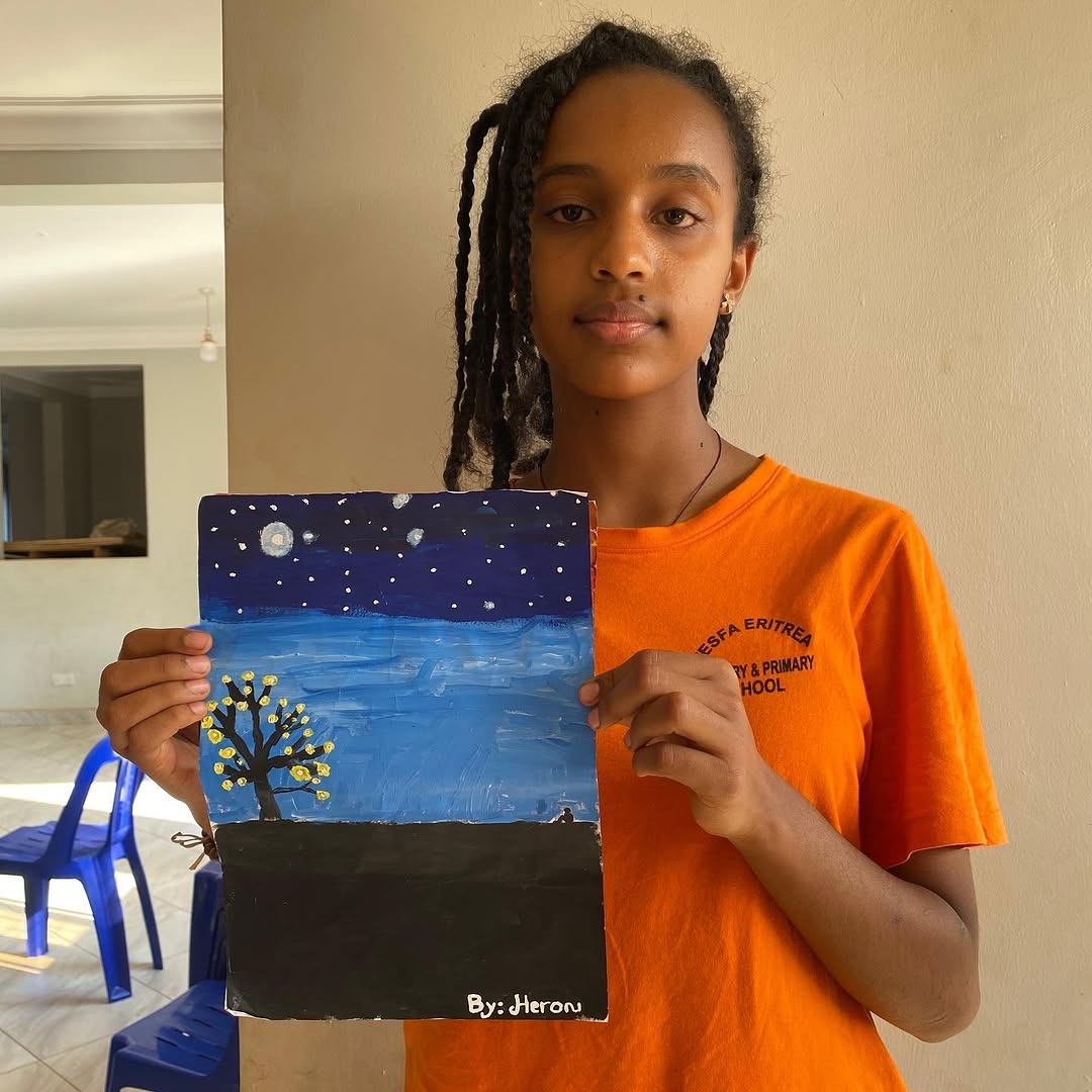 SatArtClass's tweet photo. Students at Tesfa Eritrea refugee school explored self-expression in our #Artforeducator program, in partnership with @SatArtClass supported by @FacesUpUganda &amp; Someone Else's Child Org.🎨
They drew affirmations to build confidence &amp; self-appreciation.

#ArtForChange #SARC https://t.co/FhgNVLcGOa