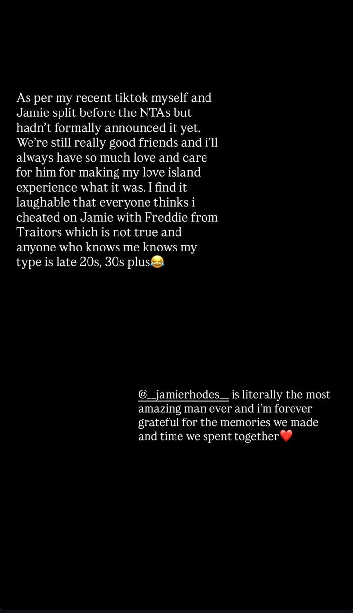 Yasmin Pettet y Jamie Rhodes confirman la división de Love Island