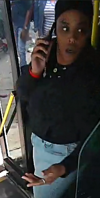 ID Sought re: A&amp;B on an Elderly Person w/injuries. 9/8 1PM MLK/Warren Street. This SP violently shoved the V off an #MBTA causing injuries. SP was w/an infant during assault. Recognize her? Pls contact our CIU at 617-222-1050 w/any info. U can remain anonymous. Let's ID her!!