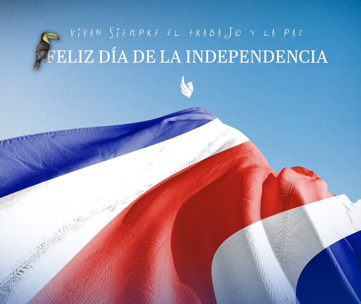 ¡Vivan siempre el trabajo y la paz! 
Feliz día de la independencia ❤️🇨🇷