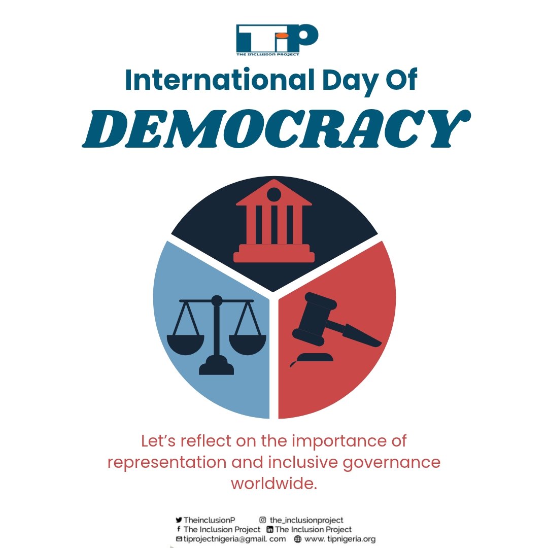 We reflect on the core principles of representation and inclusive governance.  it's about ensuring every voice is heard, valued, and included in the process of building our shared future.

#InternationalDayOfDemocracy #DemocracyDay #InclusionMatters #RepresentationMatters