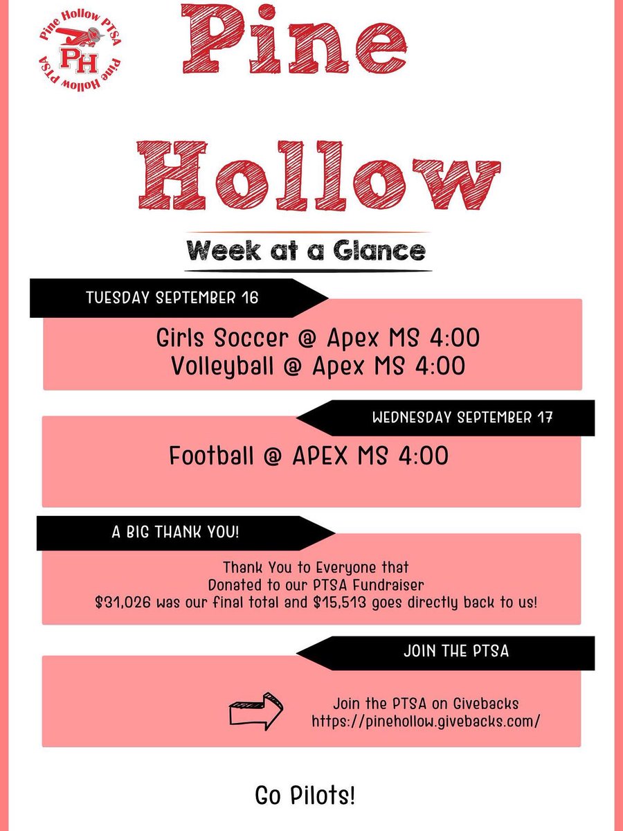 PHMSPTSA's tweet image. Check this week out! Our Fall Sports team are on the move for the first games of the season.
