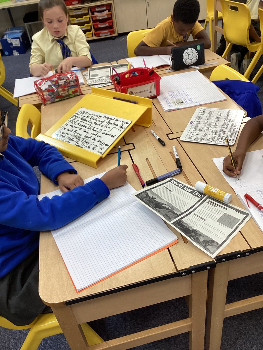 StMaryB17's tweet photo. In #History, #Y6 are investigating the causes of WW1. They're creating a fact file using their own research. #RRSA #Art28 https://t.co/z7NmT9Zv24