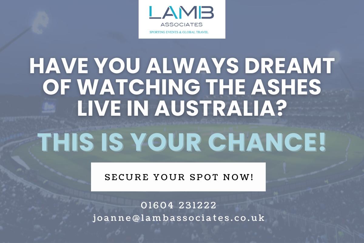 Have you always dreamt of watching The Ashes live in Australia? Now is your chance! Secure your spot at this once-in-a-lifetime experience today:
joanne@lambassociates.co.uk lambassociates.co.uk/current-events…