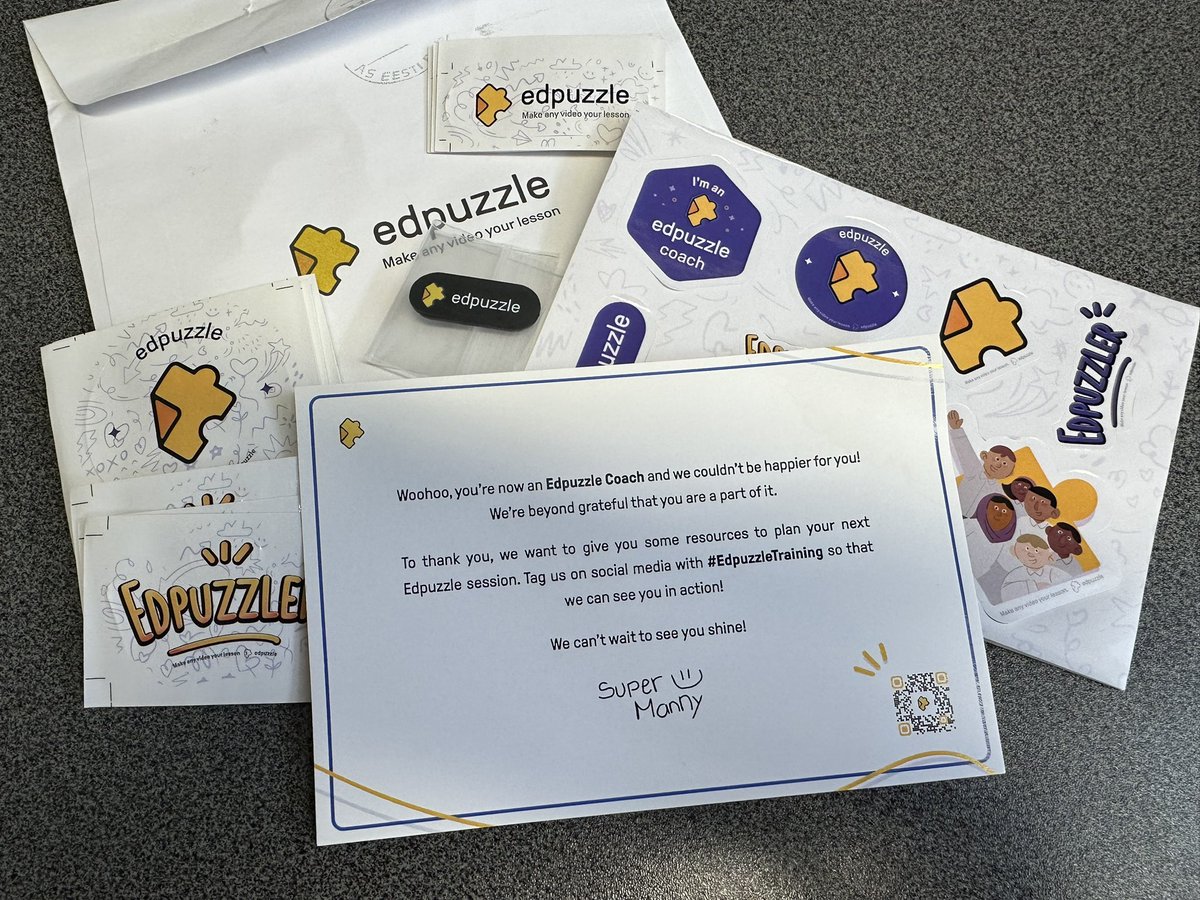 Happy to share a nice surprise! 😍 Thanks, <a href="/edpuzzle/">Edpuzzle</a> for this recognition and support. What a great way to start a new week! #edpuzzle <a href="/MannyDiscoTech/">Manny Curiel (He/Him/El)✨ 🏳️‍🌈 SpringCue 🔜 ISTE</a>