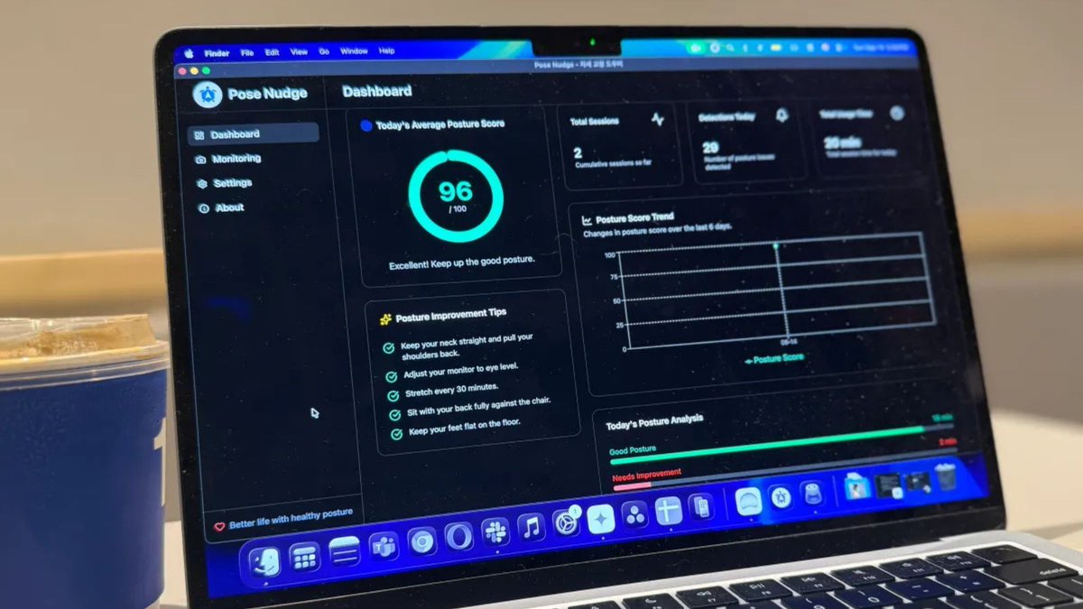 techpio_team's tweet image. 🖥️ AI That Fixes Your Back
Pose Nudge – a free Mac app that uses AI to monitor your posture &amp;amp; keep neck/back pain in check. Stay healthy while working long hours!
🔗 digitaltrends.com/computing/a-fr… 
#AI #HealthTech #MacApps #Posture #Wellness #TechNews