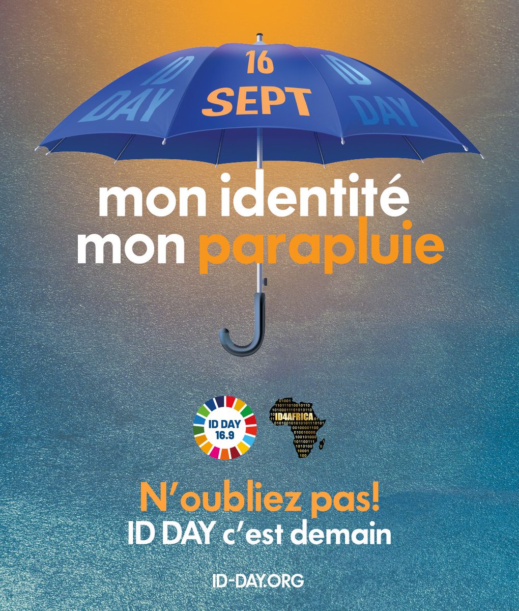 ID DAY a lieu demain, le 16 sept !

Nous sommes impatients de découvrir tout ce qui est prévu pour commémorer cette journée. 

Nous avons hâte de célébrer avec vous demain!

Pour des ressources gratuites de soutien : lnkd.in/dJiHBFkq

#IDDay #myidentitymyumbrella