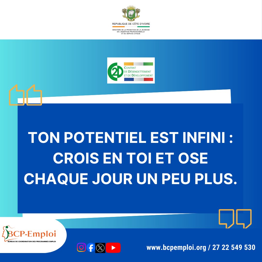 Ton potentiel est infini : crois en toi et ose chaque jour un peu plus.
Excellente semaine à tous et à toutes !

#MondayMotivation  #PjGouv