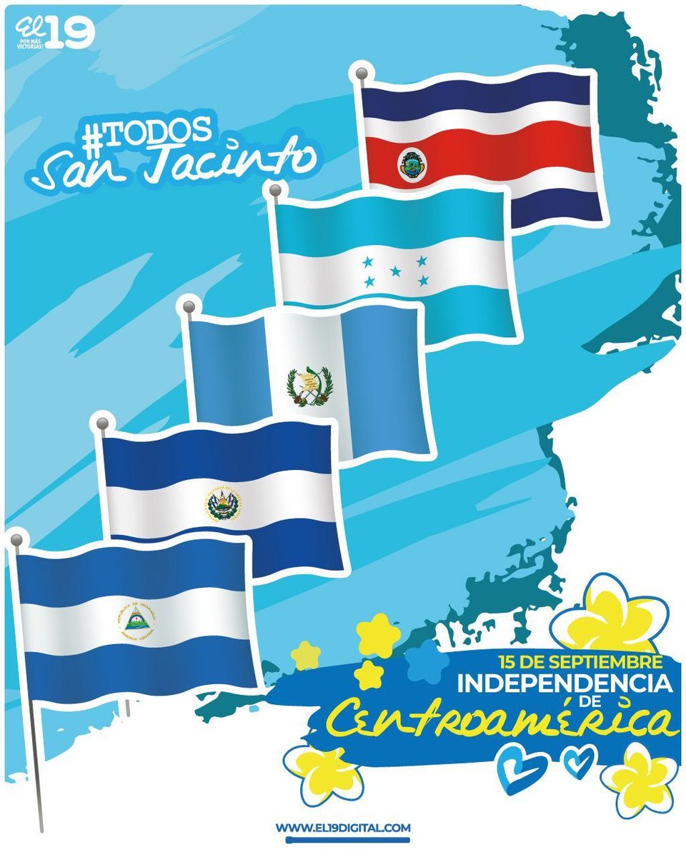 SilRojasH's tweet photo. 🇨🇷🇸🇻🇬🇹🇭🇳🇳🇮 Hoy, 15 de septiembre, conmemoramos el 204 aniversario de la Independencia de Centroamérica, honrando la historia y el legado de libertad que nos une como región.
#TodosSanJacinto #nicaragualibre 🇨🇷🇸🇻🇬🇹🇭🇳🇳🇮 https://t.co/CE7zZepL65
