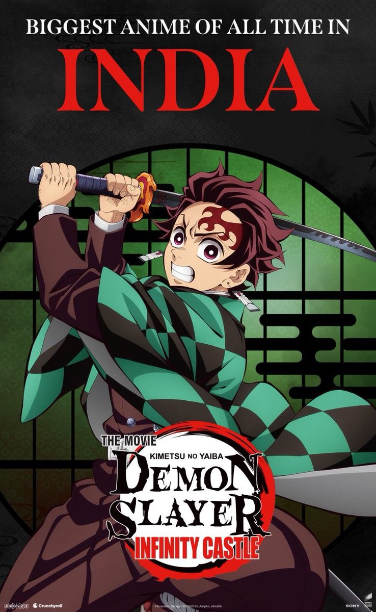 atulmohanhere's tweet image. #DemonSlayer: Kimetsu No Yaiba Infinity Castle weekend number of INR gross 47.4 cr makes it the biggest anime/ animation movie of all times in India. The craze is real, and we must appreciate Sony Pictures’ distribution efforts to release it in 2000 screens. A lot of chatter on…