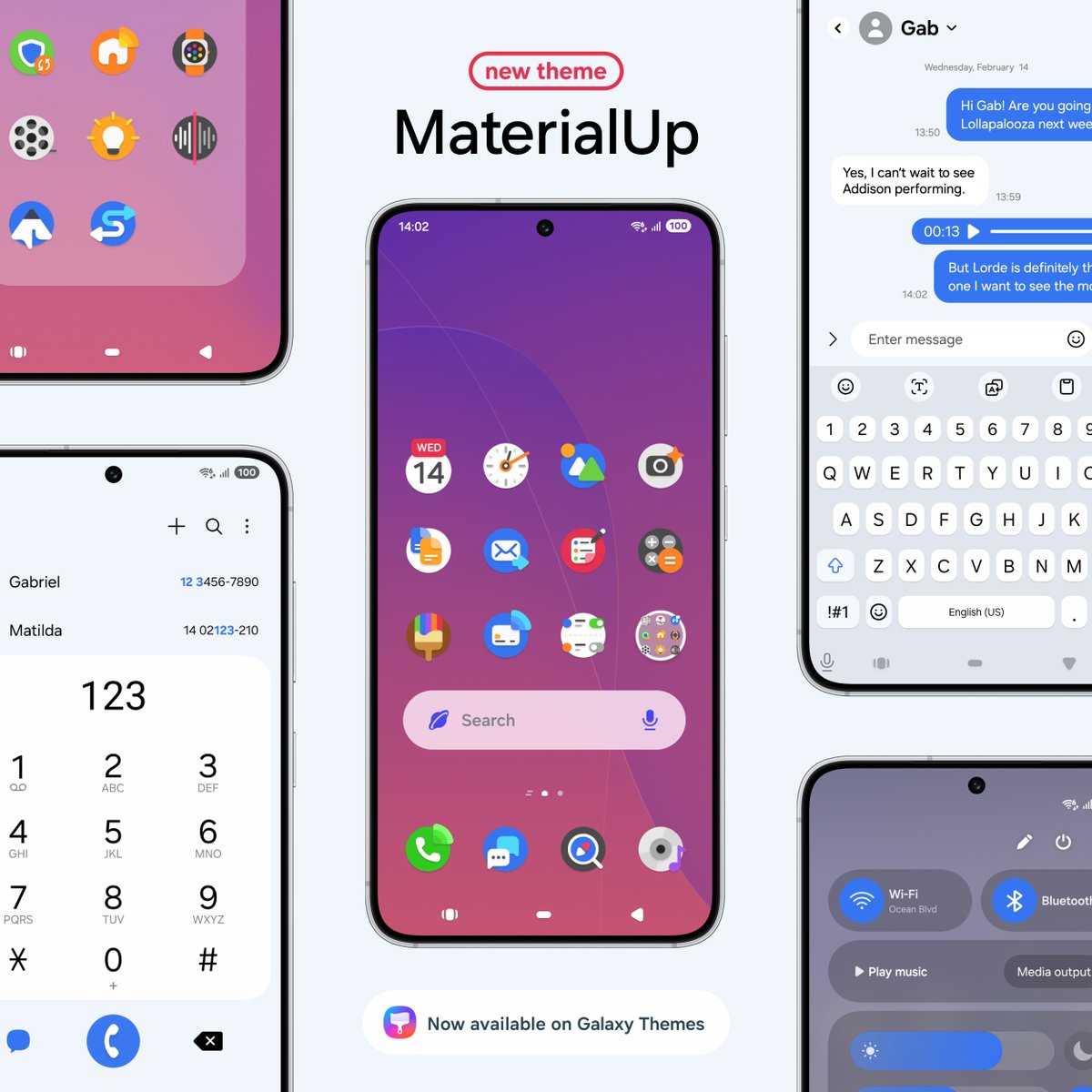 My new theme MaterialUp is now available for download in light and dark modes on Galaxy Themes 🎨

Download it here ➡️ apps.samsung.com/theme/ProductD…

Don't forget to rate &amp; comment on Galaxy Themes and follow me on social media ✨ linktr.ee/flthemes