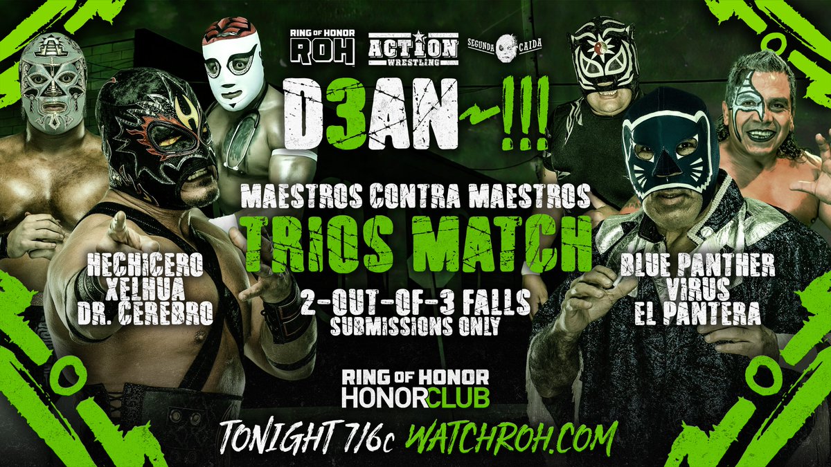 MattD_SC's tweet photo. Day 1 of my journey through the D3AN~!! show over at Segunda Caida. Maestros first. This was harder than you'd think it would be to write, maybe the hardest I've had to work to write up a match in a long time. I hope I did it some justice.
#ActionDEAN
https://t.co/WxIf7TKJOL https://t.co/SV6GiUSYrh