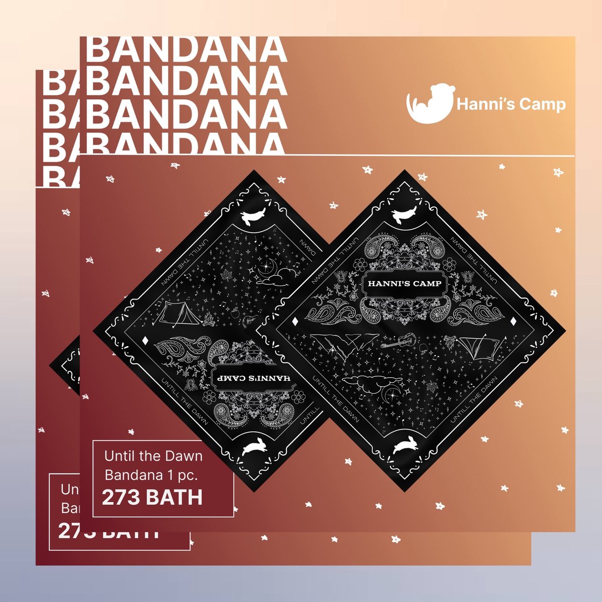 UntilDawn_106's tweet photo. 📢 PRE ORDER 📢

🌅BANDANA
💵 273 (THB)

รายได้หลังจากหักค่าใช้จ่ายทั้งหมด เราจะนำไปบริจาคในนามฮันนิและไทยบันนี่ส์ ให้กับโครงการ Mission to Smile เพื่อช่วยเหลือผู้ป่วยโรคปากแหว่งเพดานโหว่ค่ะ

จิ้มสั่งผ้าโพกหัวได้ที่: https://t.co/TOBKkS6QeO

#HANNI #하니 #ハニ
#UNTIL_THE_DAWN_106 https://t.co/PfEkT8Lrx7