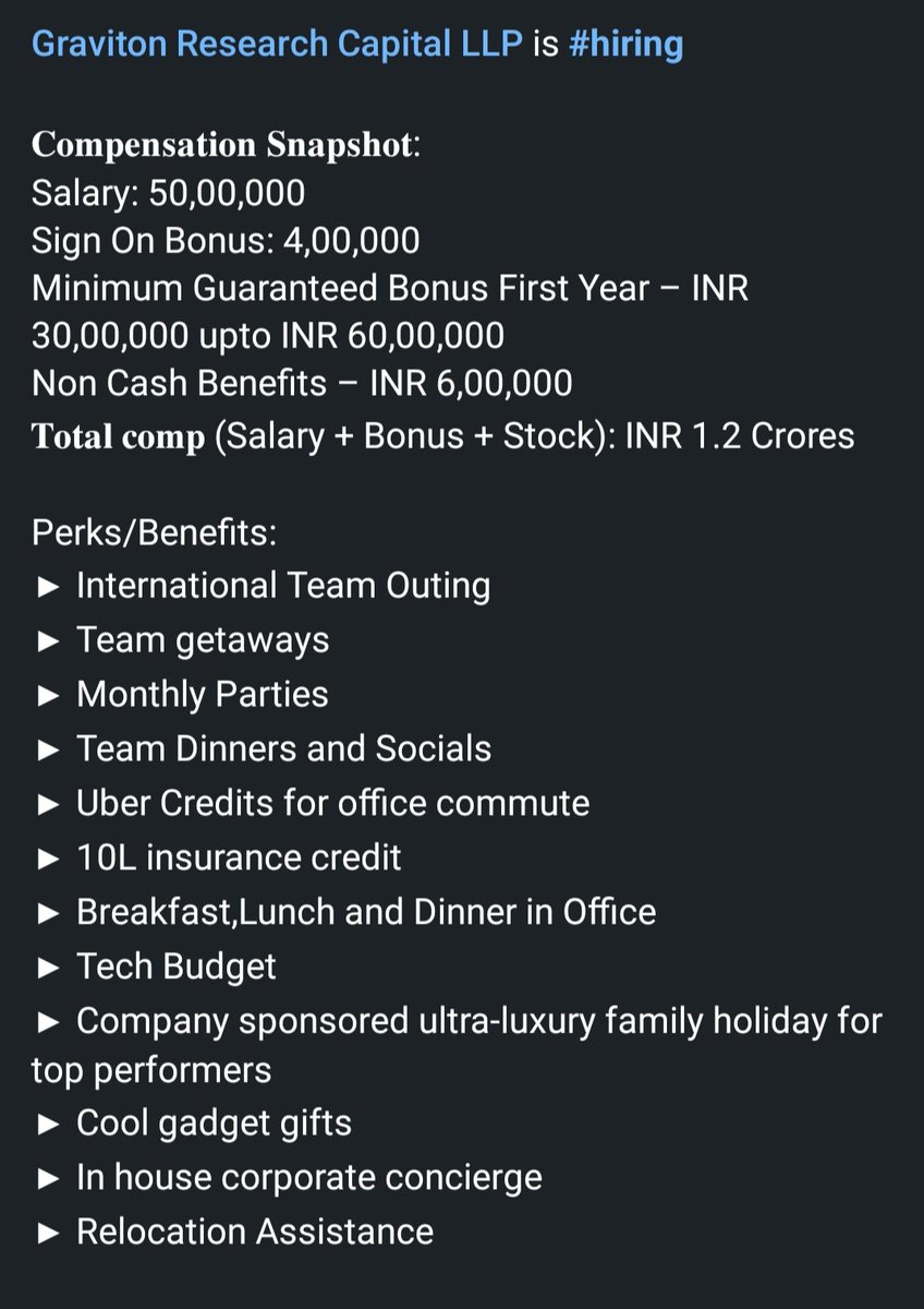 AmanSharma_554's tweet image. Quant definitely pays a lot 👀