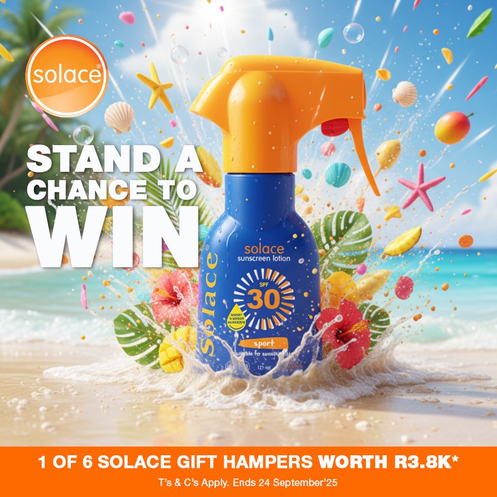 SolaceSPF's tweet image. Heritage Day Giveaway! Braai like a boss and stay sun-safe! We're giving away 6 hampers worth R3,800 to keep your skin safe and glowing all season long. Don't miss out , enter today and let Solace be your summer essential.
Enter now: bit.ly/SolaceCompetit…
#WinWithSolace