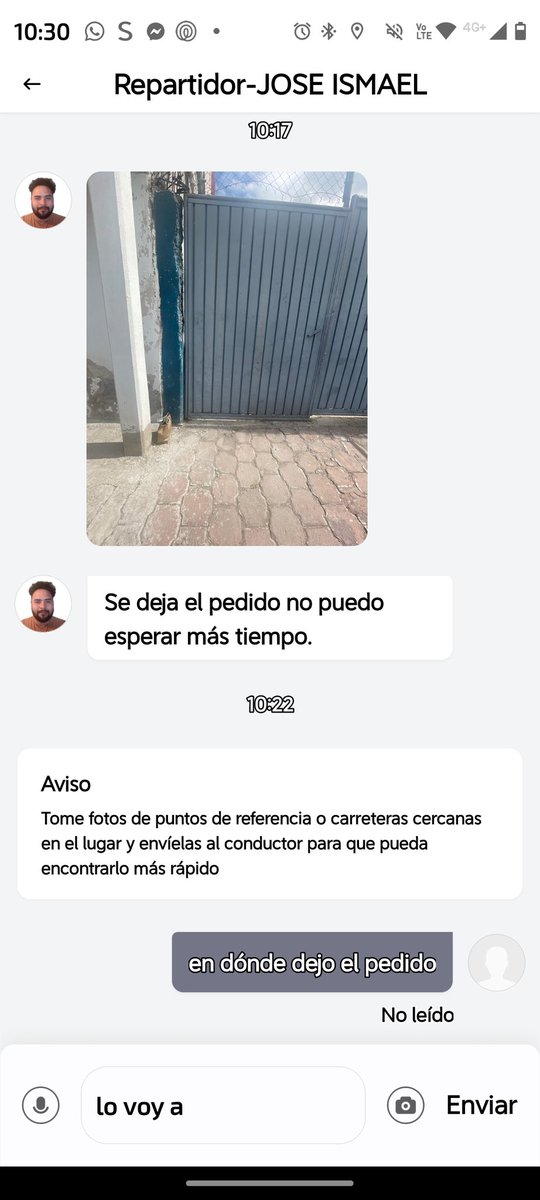 AlexaMorel1's tweet photo. @singh_juan @Descuentos Repartidor José Ismael de Didi Food, dejó mi pedido en el piso, en la calle, ya estaba pagado y nunca encontré mi comida, seguramente se la quedó. 😡 Ya se reportó y seguiré haciéndolo. Cabe destacar que jamás llamó y se estuvo al pendiente del pedido! https://t.co/9kNkzJXuVM