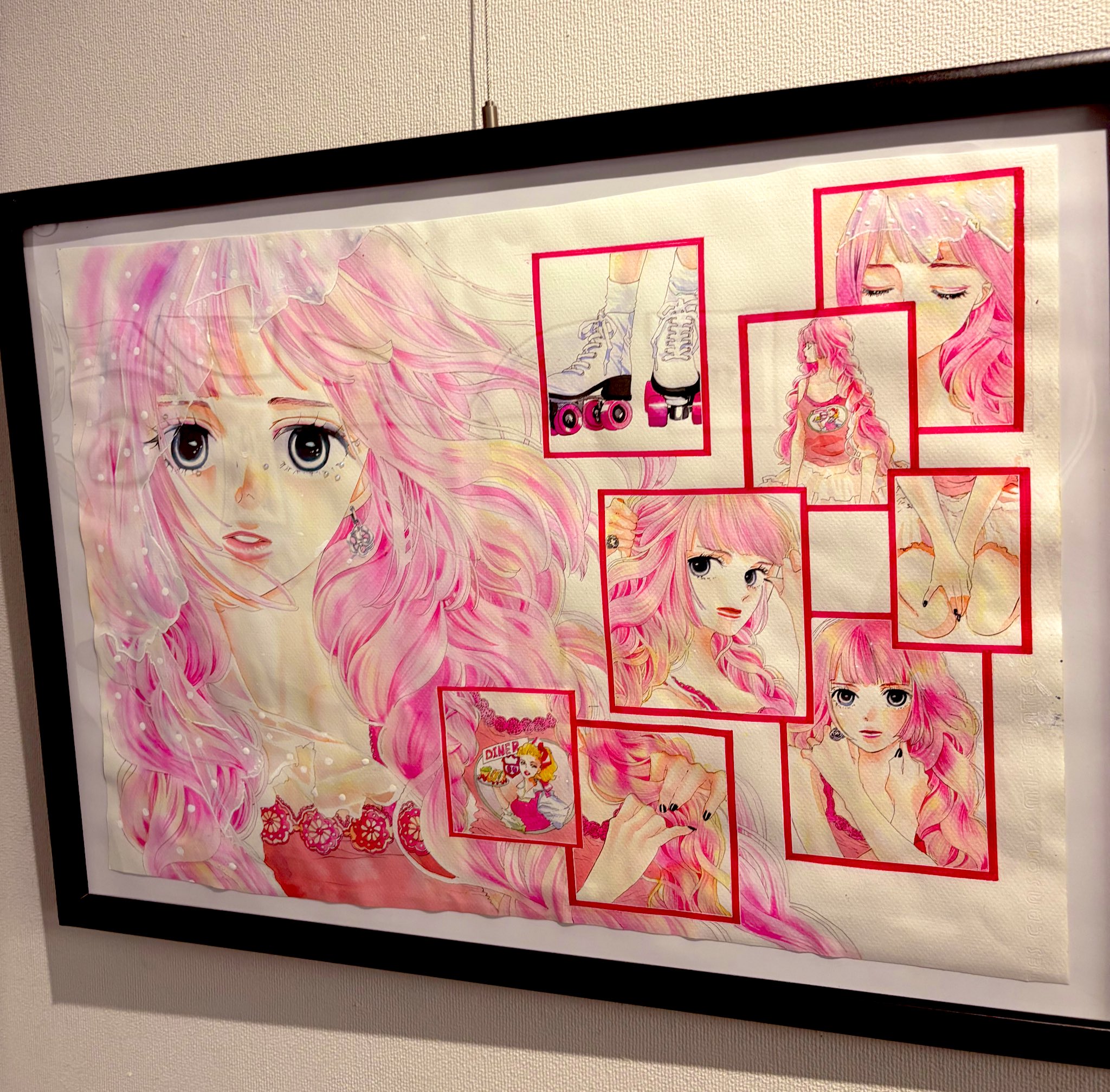恋愛、はじめまして　イベント　限定品　原画家さん　直筆サイン入り　色紙　犬屋恋丸 恋愛、はじめまして イベント 限定品 原画家さん 直筆サイン入り