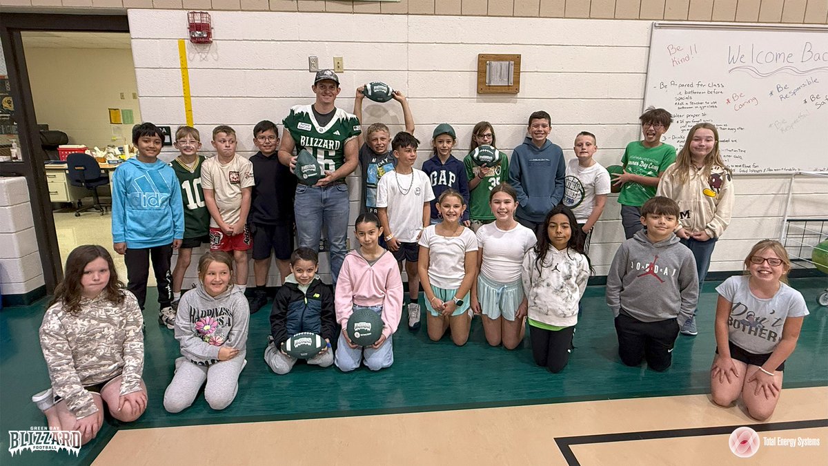 Andrew Mevis &amp; Max Meylor hand delivered some of the footballs and kickballs area schools received thanks to the Power Up Playgrounds initiative we started with Total Energy Systems, LLC! 
#GoBlizz