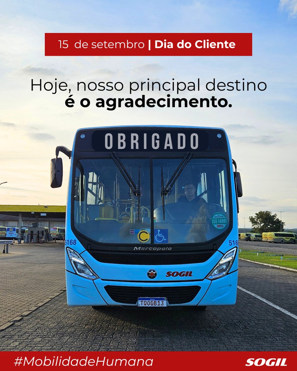 SOGIL_Oficial's tweet image. No #DiaDoCliente, registramos aqui o nosso reconhecimento a todos que embarcam com a gente para suas rotinas diárias. Muito obrigado pela confiança e por estar presente em nossos trajetos.🙏🫶🏻🚍

#SOGIL #MobilidadeHumana #Agradecimento