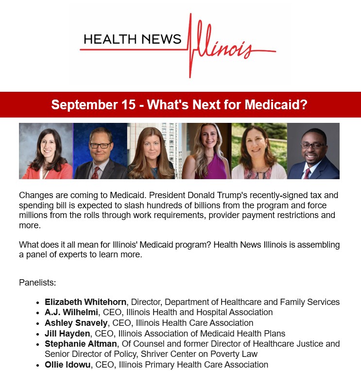 IHCA President &amp; CEO, Ashley Snavely, will be one of several panel experts today discussing what's next for Illinois' Medicaid program.
eventbrite.com/e/sept-15-what… 
#medicaid @healthnewsillinois