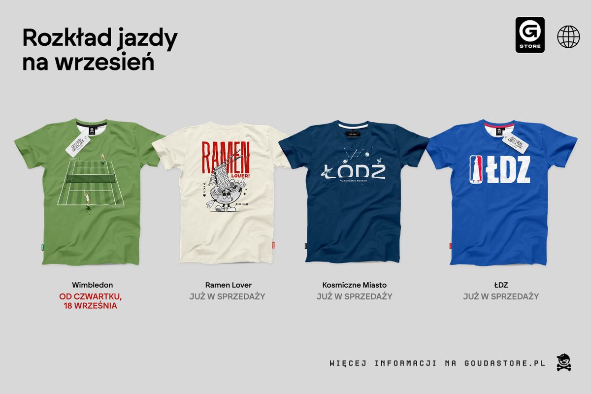 Wrzesień będzie miesiącem powrotów i tak do oferty wleciało kilka pozycji, które dawniej cieszyły się uznaniem.

Jest i kapka sportu, jest też trochę o mieście Łodzi :)

goudastore.pl